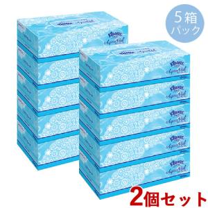 2個セット クリネックス(Kleenex) ティシュー アクアヴェール 360枚(180組) 5箱パック 日本製紙クレシア(Crecia) 送料込｜cosmebox