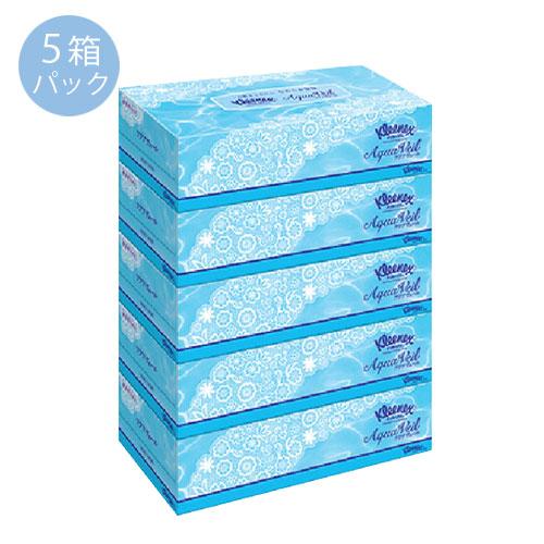 クリネックス(Kleenex) ティシュー アクアヴェール 360枚(180組) 5箱パック 日本製...