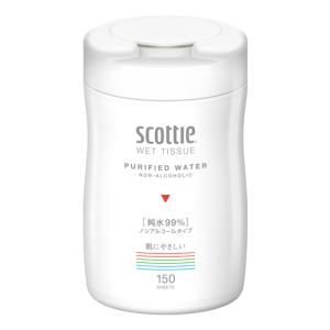 ウェットティシュー ノンアルコールタイプ 純水99% 150枚 スコッティ(scottie) 日本製紙クレシア(Crecia)｜cosmebox