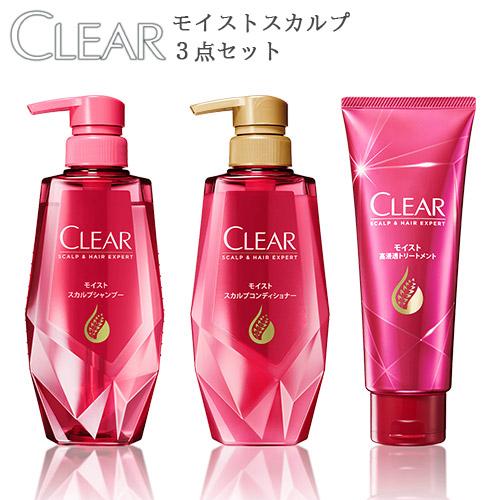 クリア(CLEAR) モイスト スカルプシャンプー 370g＆コンディショナー 370g＆高浸透トリ...