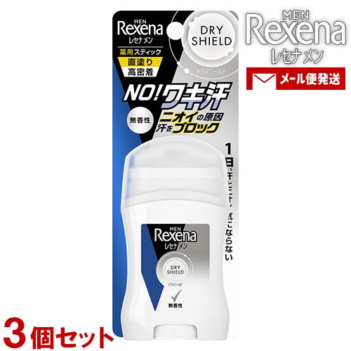 レセナ メン ドライシールド パウダースティック 無香性 20g×3個セット 薬用スティック 男性用...