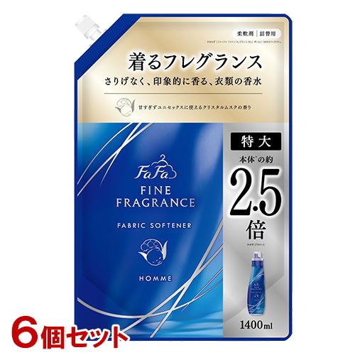 ファーファ(FaFa) ファインフレグランス オム 詰替用 特大1400ml×6個セット 洗濯柔軟剤...