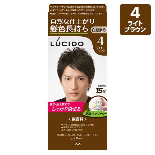 ルシード(LUCIDO) ワンプッシュケアカラー 4 ライトブラウン 白髪染めヘアカラー マンダム(...