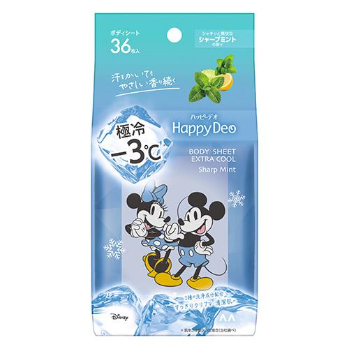 ハッピーデオ(Happy Deo) ボディシート 極冷 シャープミント 36枚入 クールタイプ ディ...