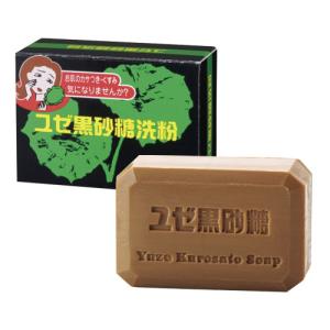 ユゼ 黒砂糖洗粉 75g 沖縄県産黒砂糖とハチミツをたっぷり配合した昔ながらの固形洗顔石けん