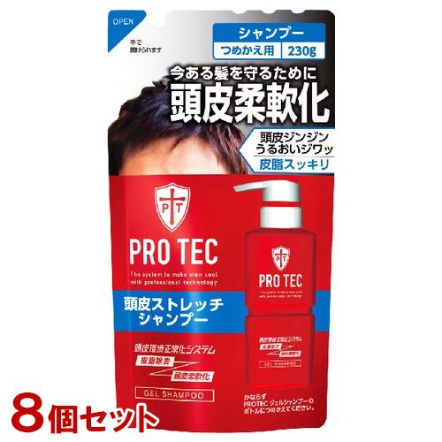 プロテク(PRO TEC) 頭皮ストレッチ シャンプー 詰替用 230g×8個セット 医薬部外品 頭...