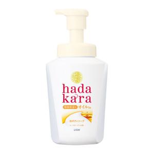 ハダカラ(hadakara) ボディソープ 泡で出てくるオイルinタイプ 本体 530ml ローズガーデンの香り ライオン(LION)｜cosmebox