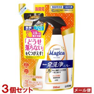 チャーミーマジカ 一発洗浄スプレー オレンジの香り 詰替用 250ml×3個セット CHARMY Magica ライオン(LION) メール便送料込