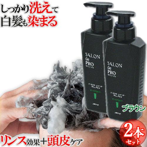 白髪染めノンシリコン メンズ カラーシャンプー スカルプケア  ダークブラウン 250ml×2個 サ...