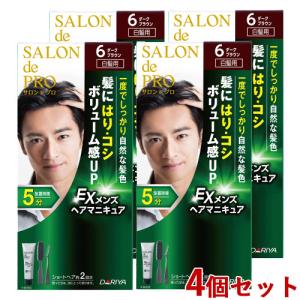 サロンドプロ EXメンズヘアマニキュア 白髪用 4個セット 6ダークブラウン SALON de PRO ダリヤ(DARIYA) 送料込