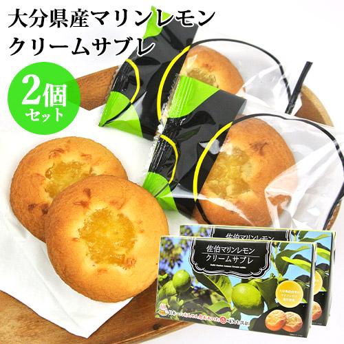 大分県産檸檬使用 佐伯マリンレモン クリームサブレ 9個入り×2個セット 洋菓子 個包装 お土産 お...