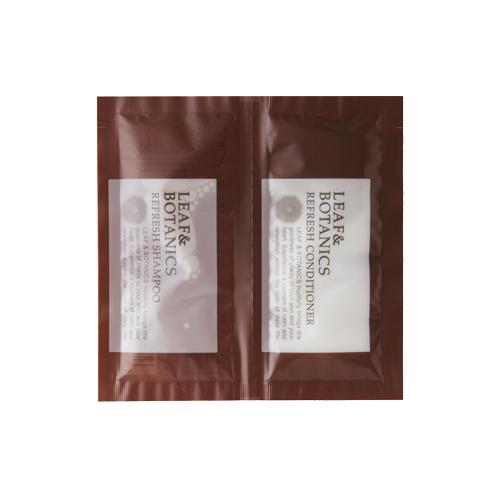 リーフ&amp;ボタニクス(LEAF&amp;BOTANICS) リフレッシュヘアケアパウチ(シャンプー＆コンデ) ...
