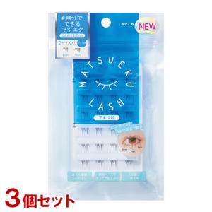 マツエクラッシュ No.4 ふんわり束感タイプ 6mm/7mm 各12個入り×3個セット 下まつげ用 部分用つけまつげ 透明ベース コージー本舗 メール便