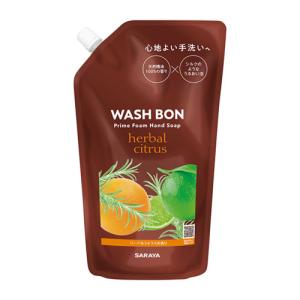 ウォシュボン(WASH BON) ハンドソープ プライムフォーム ハーバールシトラス 詰替え用 500ml サラヤ(SARAYA) 在庫限り