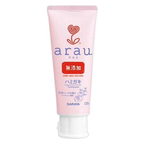 アラウ 無添加 せっけんハミガキ 120g 歯磨き粉 低発泡で刺激が少ない arau. サラヤ(SA...