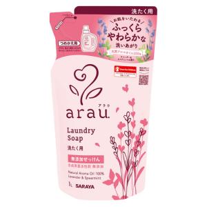アラウ 無添加 洗濯用せっけん 詰替用 1L 液体洗剤 柔軟剤なしでも繊維本来のふっくらした仕上がりに arau. サラヤ(SARAYA)