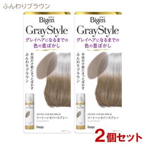 ビゲン グレイスタイル(Gray Style) ツートーンカバースプレー ふんわりブラウン 95g×2個セット 白髪用 ホーユー 送料込｜cosmebox