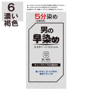 男の早染め ミスターパオンセブンエイト 6 濃い褐色 ダークブラウン チューブタイプの白髪染め メンズ 部分染め MrPAON シュワルツコフ ヘンケル