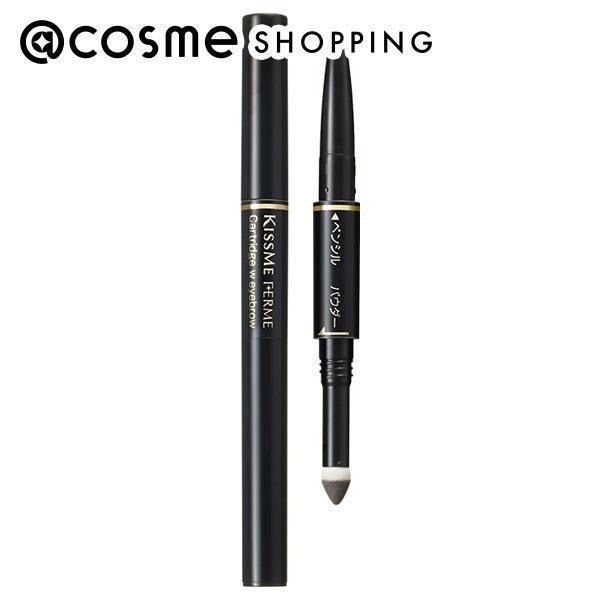 キスミー フェルム カートリッジWアイブロウ(本体 04 ダークグレー) 0.39g（ペンシル&amp;0....