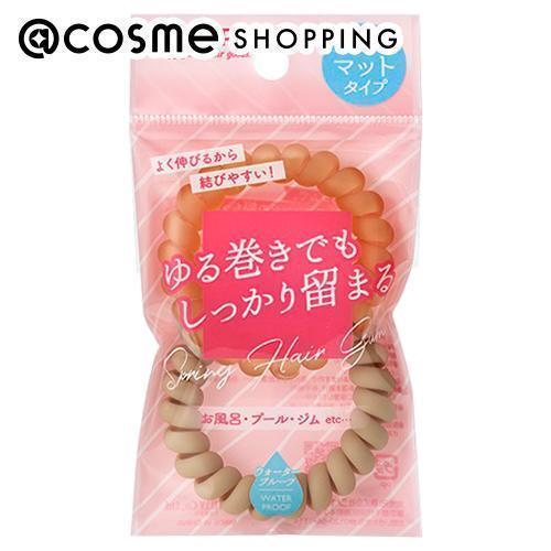 「ポイント10％バック 11月25日〜30日」 マペペ スプリングヘアゴム2P(マットベージュ)