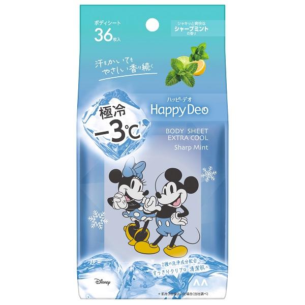 ハッピーデオ ボディシート 極冷 シャープミント 36枚入