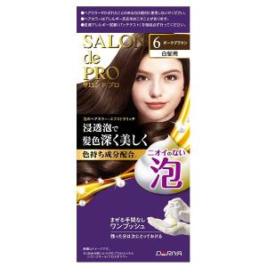 サロンドプロ 泡のヘアカラー エクストラリッチ 6 ダークブラウン ヘアカラー 白髪用｜cosmedragfan