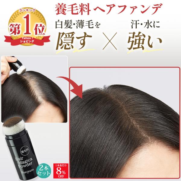 白髪 薄毛 自然に隠す 養毛 パウダー 薄毛隠しパウダー 白髪隠し ボリュームアップ 汗水に強い ヘ...