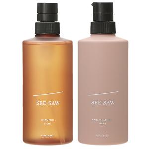 【セット】ルベル シーソー SEE/SAW T タイト 500mLセット (ヘア&スキャルプシャンプー + ヘアトリートメント 各500mL) シャンプートリートメントセット｜cosmeland-hyper