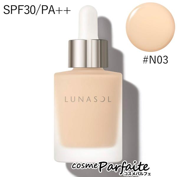 リキッドファンデーション ルナソル LUNASOL カラーオイルセラム #N03 25ml コンパク...