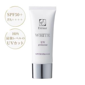 化粧下地 日焼け止め 【エクスチュアル ホワイト UVプロテクター】SPF50＋＋＋＋ 50g あす楽 送料無料 美白 日焼け止め 顔 シミ カバー 白肌 くすみ 毛穴｜cosmets