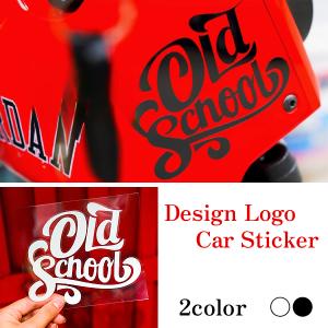 カーステッカー ビニール シール クリア ステッカー old school 英字ロゴ ヘルメット カスタム アレンジ オートバイ 車 バイク 自転車 スーツケース デカール