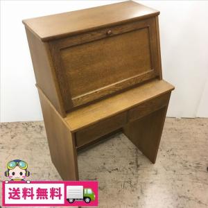 中古 店舗近郊送料格安 軽井沢彫 ライティングデスク 伝統工芸 書斎机