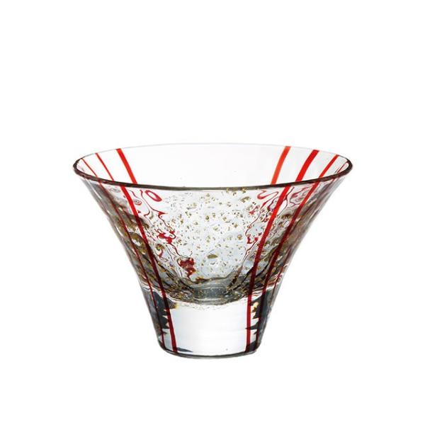 盃 杯 花見酒 茜 80ml 江戸硝子 八千代窯 東洋佐々木ガラス（10782） キッチン、台所用品