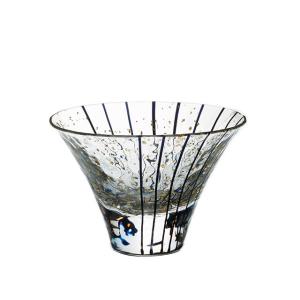 盃 杯 月見酒 黒 80ml 江戸硝子 八千代窯 東洋佐々木ガラス（10784）