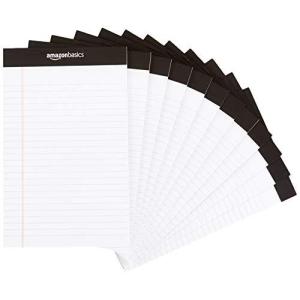 Amazonベーシック メモ帳 細罫ライティングパッド 13×20cm ホワイト 50枚×12冊