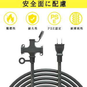 延長コード 20m 3個口 ソフトタイプ 防塵...の詳細画像5