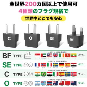 旅行者向け 海外用変換プラグ BFタイプ 海外...の詳細画像3