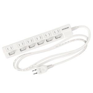 電源タップ コンセント 個別スイッチ 過熱保護  コンセント×4口 USB×2ポート電源タップ 雷ガード おしゃれ ホワイト