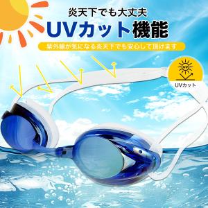 【紫外線カット】スイミングゴーグル フィットネ...の詳細画像1
