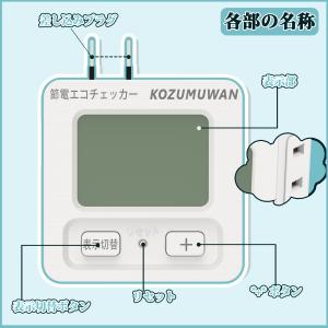 エコチェッカー コンセント 電力量表示器 ワッ...の詳細画像3