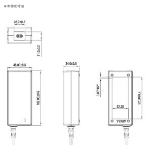 汎用スイッチング式ACアダプター 24V 2A...の詳細画像3