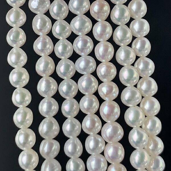 淡水パール （ポテト） 大きさ 約4〜5×4.5〜5mm 穴径 約0.4〜0.5mm 1連 約80個...