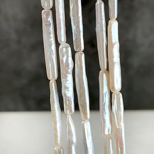 淡水パール （ロングスクエア スティック ロングバー） 大きさ 約24〜25×4〜4.5mm 穴径 ...