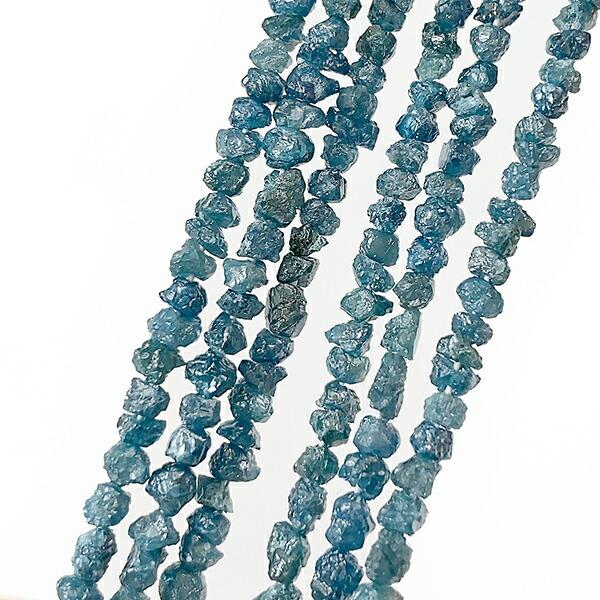 天然石 ダイヤモンド （ラフカット） ブルー 大きさ 約1.2〜2.4×2〜3.5mm 穴径 約0....