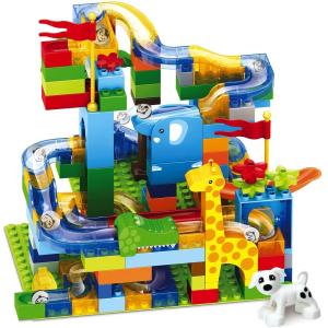CHTOY スロープトイ 積み木 ジャングル大冒険 おもちゃ ブロック 兼用 ルーピング コースター 立体パズル 子供用 誕生日