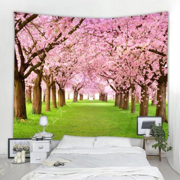 さくらタペストリー 壁掛け 日本の風景 花柄 満開桜 インテリア ウォールデコ 装飾品 背景布 多機...