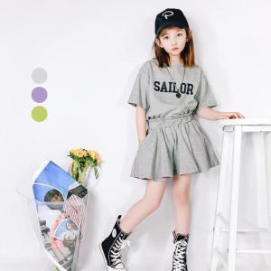 子供服 セットアップ キッズ 女の子 半袖 夏 上下セット 英字プリントTシャツ+ショットパンツ カジュアル 可愛いシンプル おしゃれ お出かけ 普段着 通学着