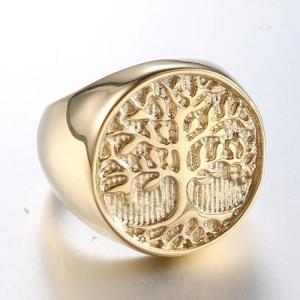 指輪 メンズ リング 幅広 りんぐ ゆびわ クリスマス プレゼント欧米のファッションの金色の生命の木チタン鋼の指輪个性メンズパンクリングアクセサリー｜cosmos-wumf
