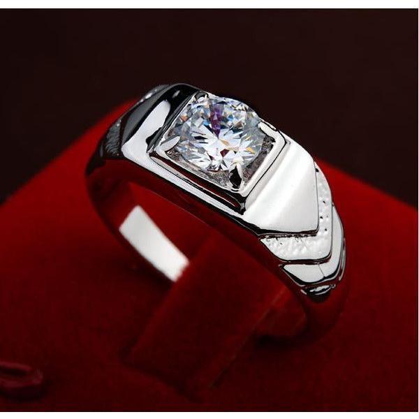 指輪 リング K18 煌きダイヤモンドCZ彩石リング ホワイトゴールドK18RGP大きいサイズ
