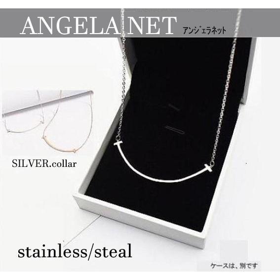 ネックレス レディース 笑顔 5cm 白金色 ステンレス ｓｔａｉｎｌｅｓｓ スマイル アジャスター...